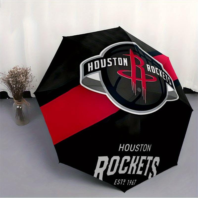 Rockets Houston Automatic Folding Windproof Umbrella - Lightweight, Retractable Design with 8-Rib Durability, Perfect for Outdoor Adventures