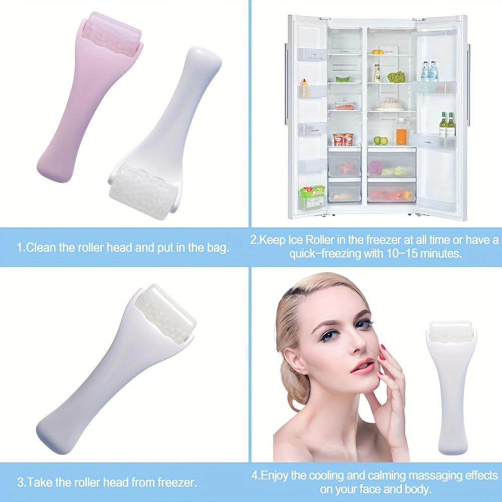 Facial Care Gel Ice Roller Suitable for Face and Body, Cold Compress Warming to Lift Beige Decrease Dark Circles Reusable