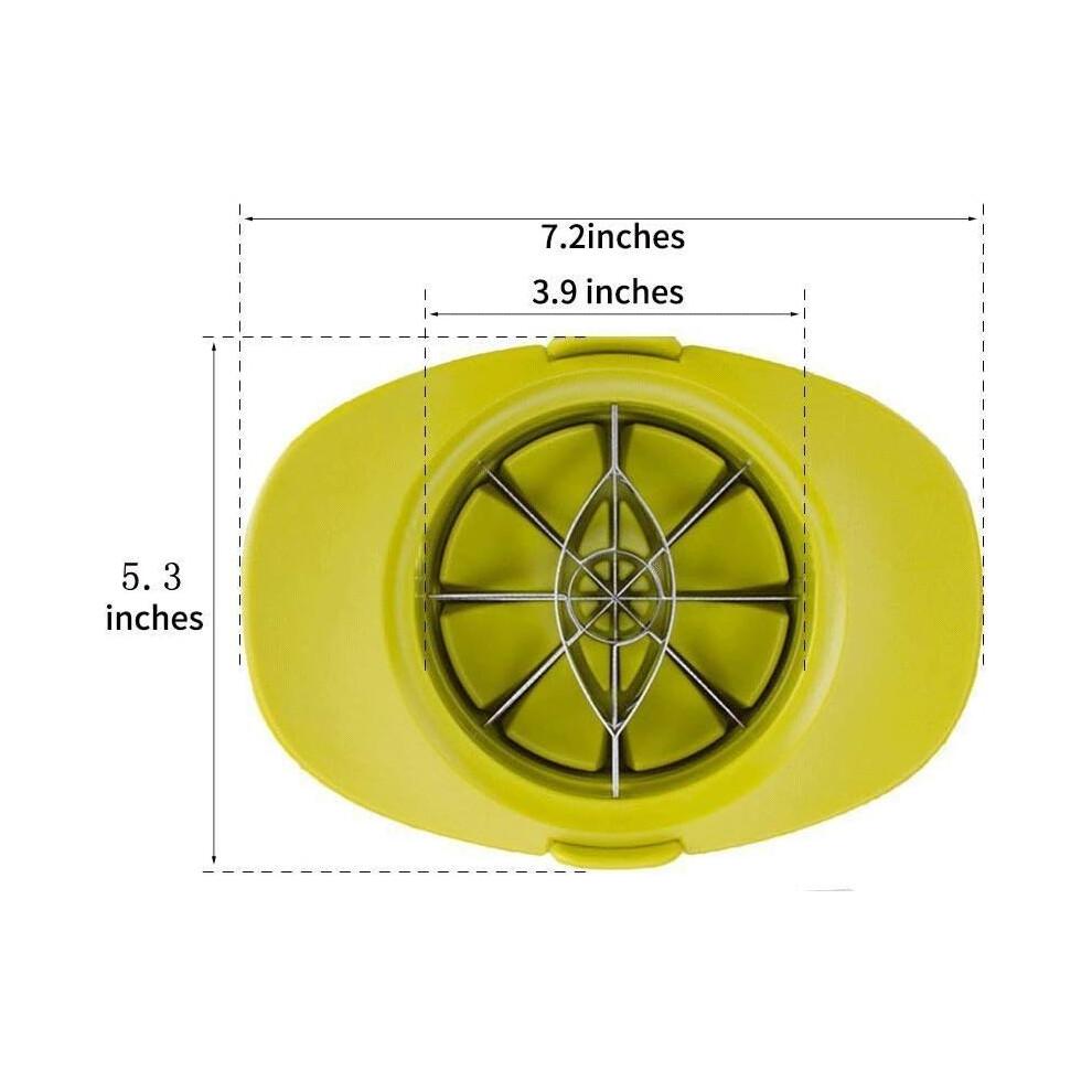 Kitchen Hero, Stainless Steel Heavy Duty Fruit Slicer For Apples, Pears, Mangoes, Tomatoes And More, Featuring Safety Cover And Dishwasher Safe
