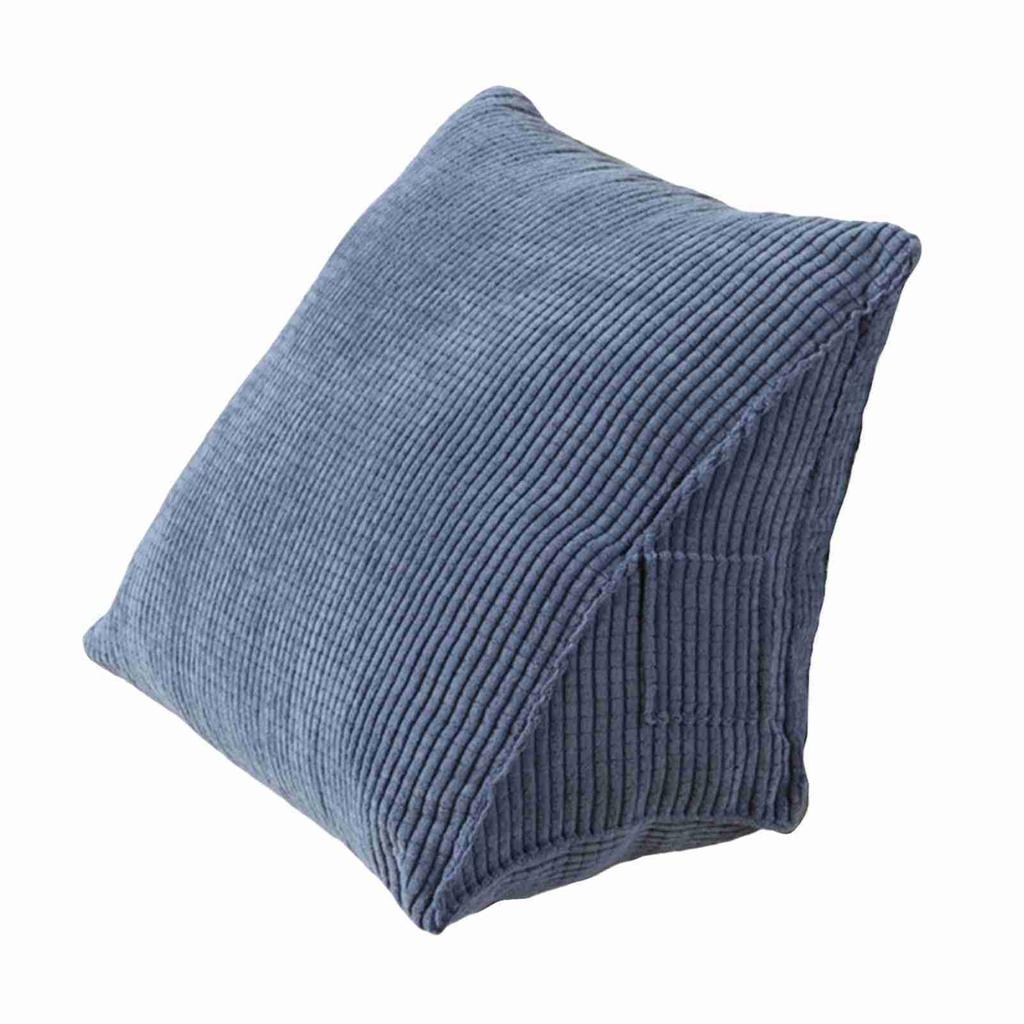 Dreieckiges Lesekissen mit Reißverschlusstasche, dreieckiges Keilkissen, kleines Rückenstützkissen