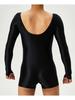 Sexy Men Dual Use Top T-Shirt Backless Bodysuit Stain Smooth Oil Glossy Shiny Sexy Tights Elastic Yoga Shapping Leotard Plus