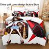 3Pcs Kill La Kill Anime Bedding Set 3D Print Ryuko Matoi Duvet Cover Pillowcases For Teens Fans Room Decor Gift  Bed Linen