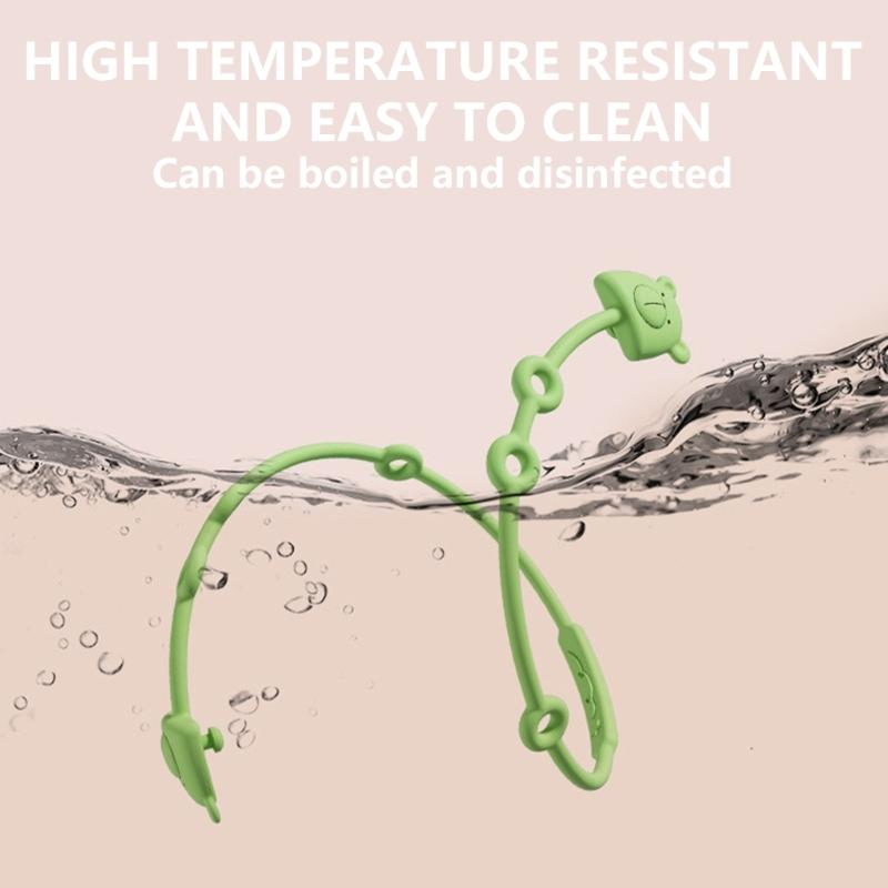 Uprgades Silicone Pacifier Chain Food Grade Soother Holder  Frees Silicone Pacifier Holder Teether Clip for Baby