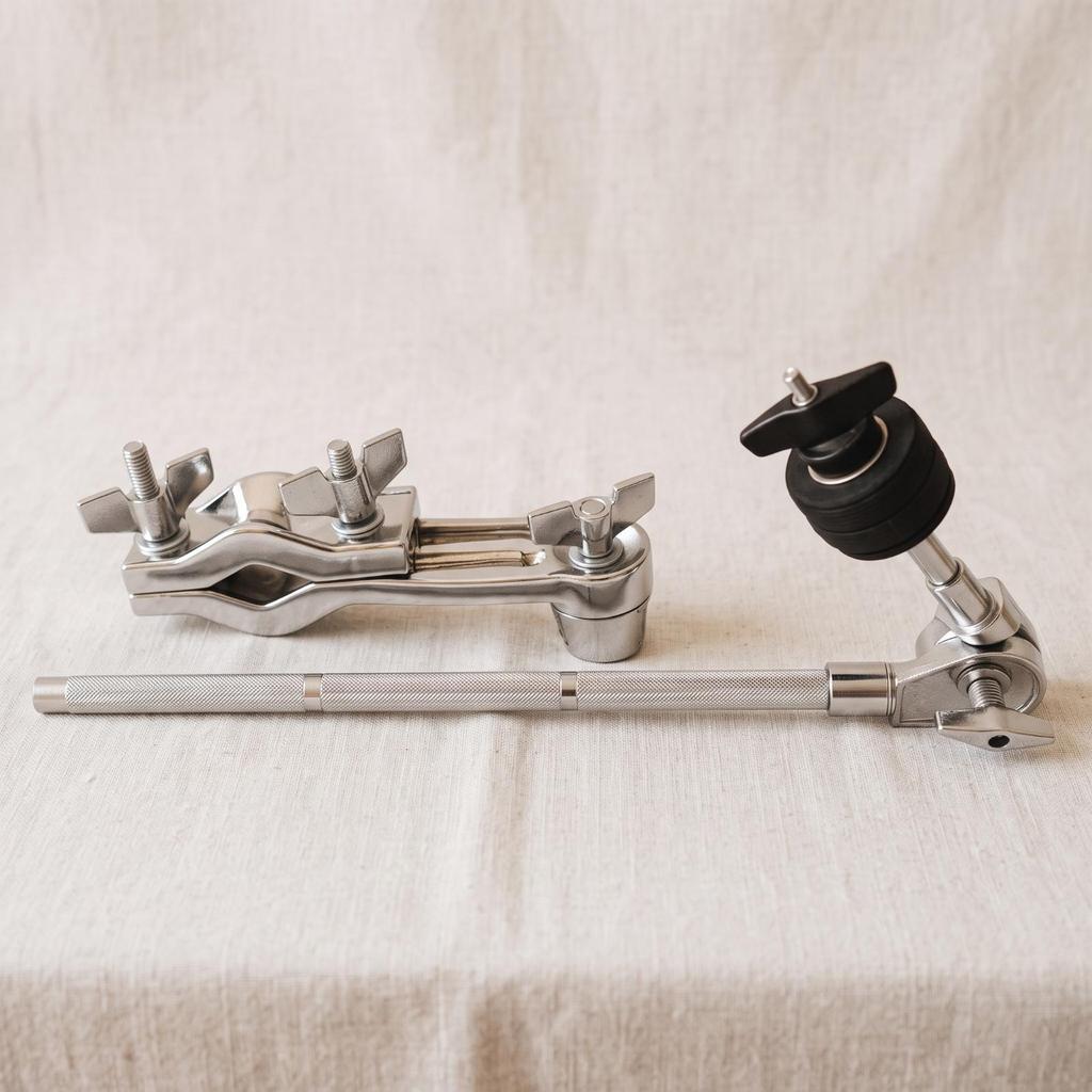 Cymbal Extension Bracket Metal Mounting Arm with Clamp Drum