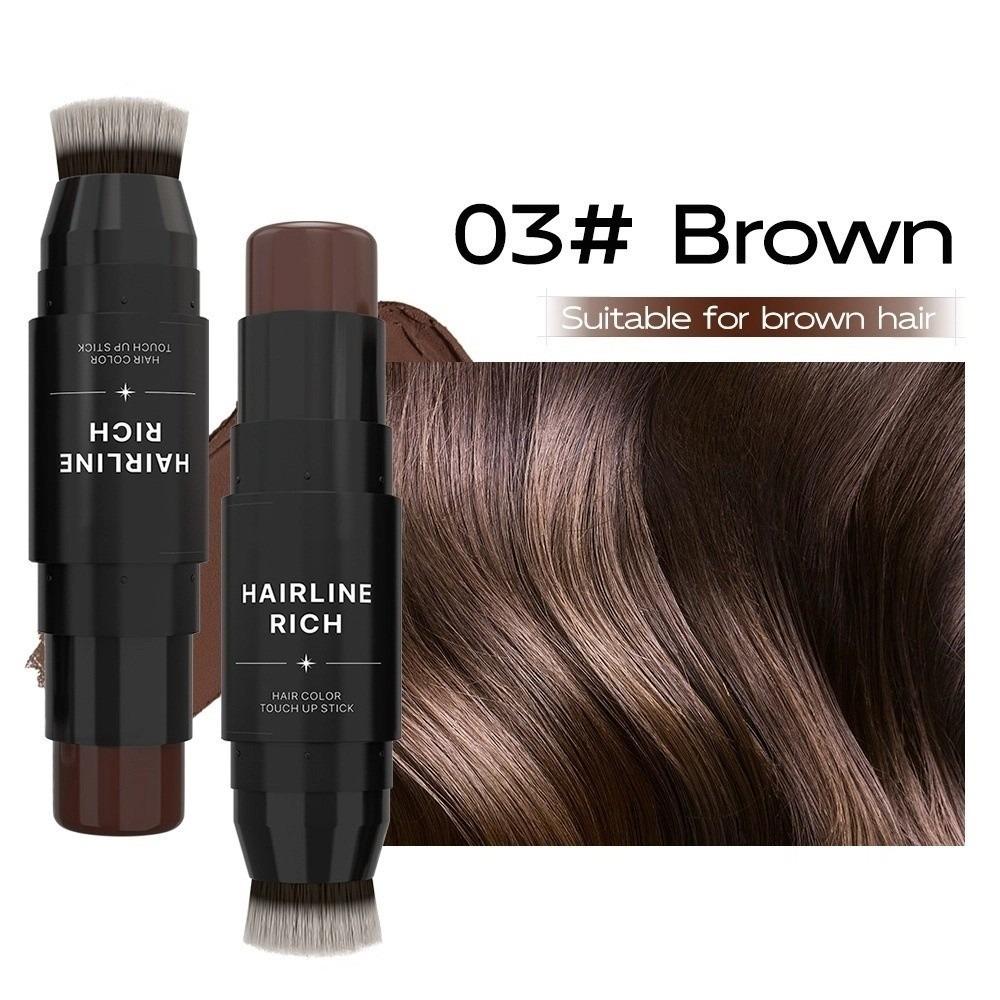 2 In 1 Hairline Concealer Pen Waterproof Temporary Hair Color Pen  for Coverage Hair Roots