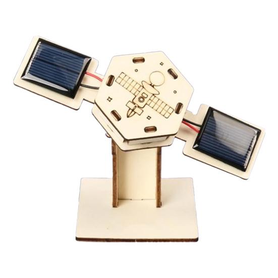 1/2Pcs DIY Artificial Satellite Model Kit Educational Handmade Wooden Puzzle Satellite Model Kids Science Exploration Projects STEM Toy Space Gift