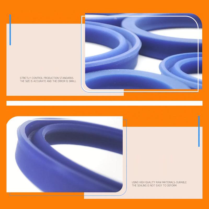 2Pcs PU Hydraulic Oil Seals with Single Lip Radial Shaft for Equipment Repair