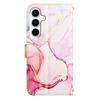 For Samsung Galaxy A35 5G Case with Strap Marble Pattern Leather Phone Cover Card Holder