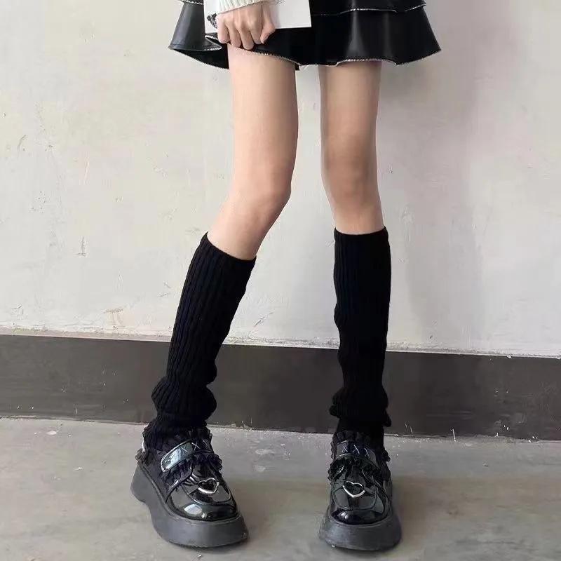 70cm Women Sexy Long Knitting Leg Warmers Foot Cover Leg Warm Uniform Cosplay Sweet Lolita Girls Boot Pile Up Socks