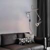 Oeny Retractable Swing Arm Bedside Reading Wall Lamp