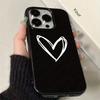 Simple Heart Pattern Phone Case For iPhone 17 16 15 14 13 12 11 Pro Max Air 16e Air XR X XS Max 7 8 Plus Shockproof Soft Cover
