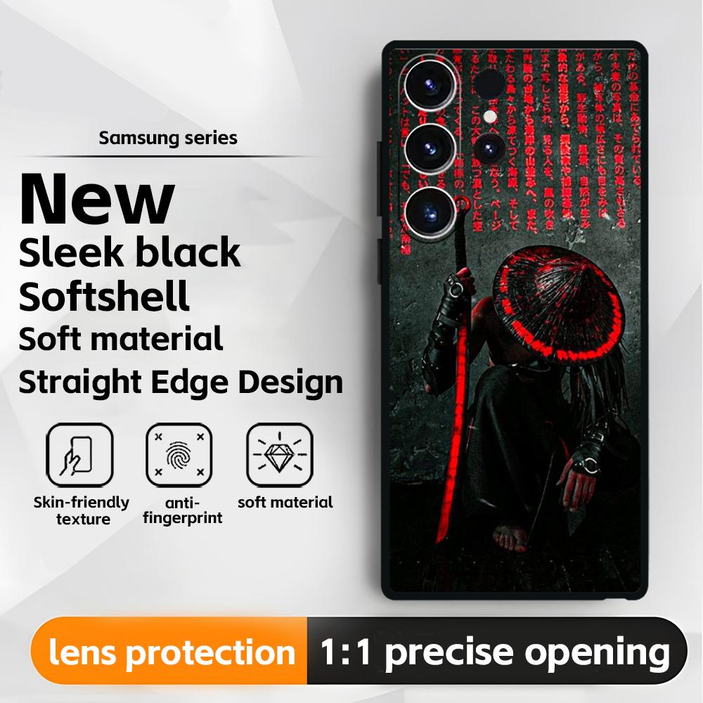 Japanese Bushido Samurai ghost  Phone Case For Samsung Galaxy S25 S24 S23 S22 S21 S20 Plus Ultra Note20 Soft Black
