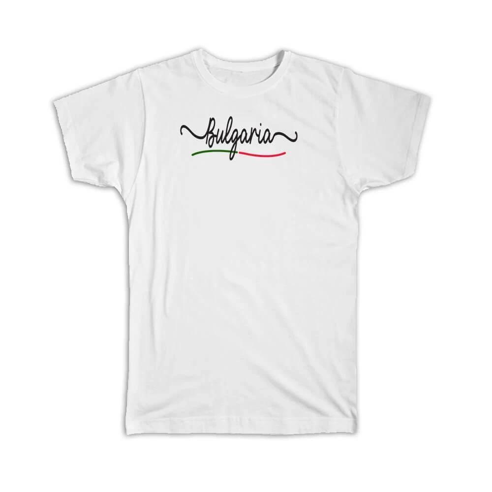 Gift T-Shirt : Bulgaria Flag Colors Bulgarian Travel Expat Country Minimalist XL
