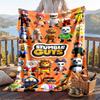 Warm Flannel Blanket Stumble Guys Pattern, Lightweight Comfortable Throw Blanket for Bed Sofa Use