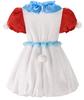 ReliBeauty White Rabbit Cosplay Dress for Halloween Costume for Watch Bunny Marshmallow Kids Birthday Bunny Ear Headband Size 120 Kids, Girls, Rabbit,