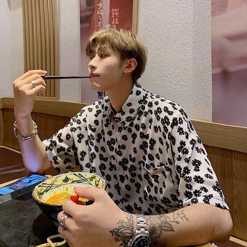 

Рубашка с короткими рукавами и винтажным принтом, мужская летняя модная рубашка, мужская и женская повседневная свободная рубашка большого размера, гавайская