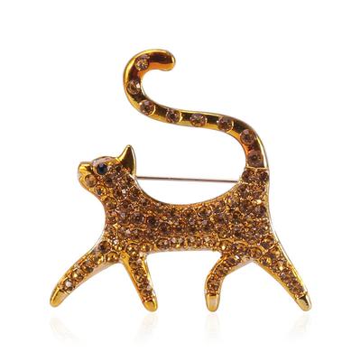 Spilla Gatto Fatta a Mano di Alta Gamma con Strass Spilla per Collare Anti-Luce Accessori Gioiello