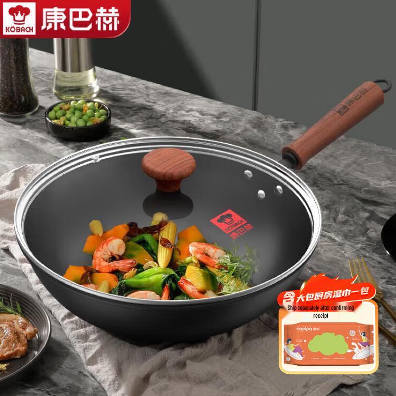 KOBACH 30cm Traditional Cast Iron Wok