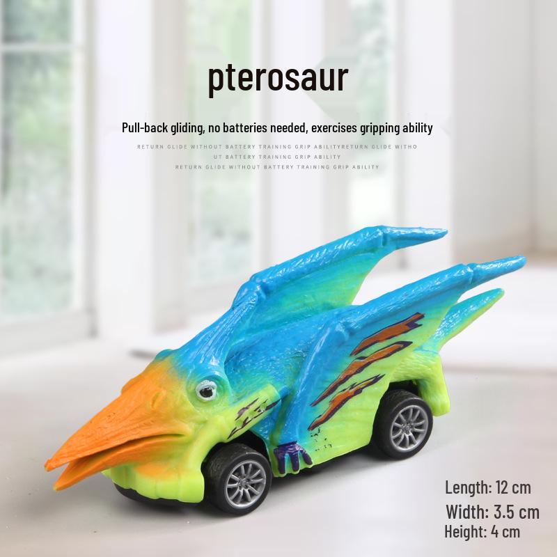 Tyrannosaurus Rex Pull-Back Car: Durable PVC Toy for Kids