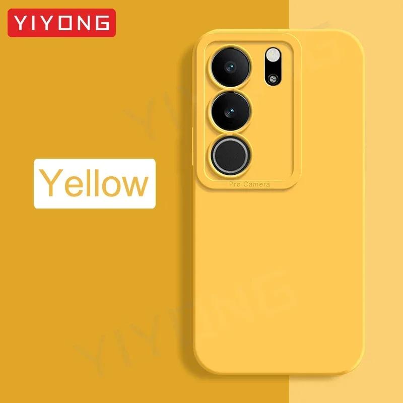 

Для VivoV29 Чехол Мягкий жидкий силиконовый чехол для VIVO V29 V29Pro V27 V27Pro VivoV27 Pro Противоударные чехлы для телефонов For VIVO V29 жёлтый