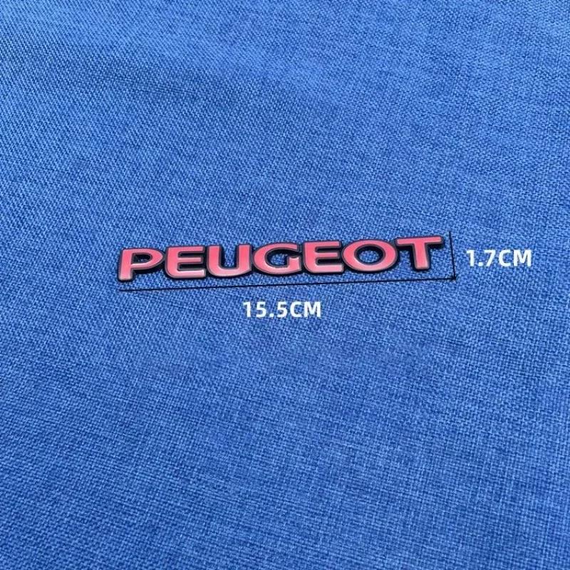 Alloy Car Rear Trunk Emblem Modified Sticker for Peugeot206 207 208 301 307 308 406 407 408 508 607 2008 3008 4008 5008 GT