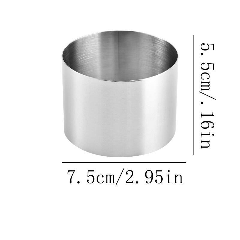 Cake Ring Mold Round Shape Stainless Steel Reusable DIY Baking Tool Mousse Circle Kitchen Gadget Pastry Accessories