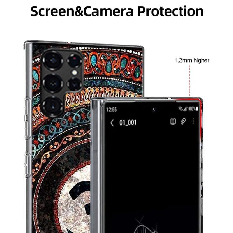 Om Symbol Meditation und Kreativität Hüllen Handyhülle für Samsung Galaxy S26 Ultra S25 Edge S24 S23 FE S21 Plus S20 S22 S10 Abdeckung