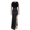 V-neck Sleeveless Long Split Dress - European & American Fashion Women's Clothing (C7013)