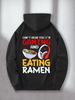 Men'S Fun Game Ramen Pattern Hoodie - Heavyweight Pullover Sweatshirt - Exclusive Machine-Washable Hoodie for Gamers And Japanese