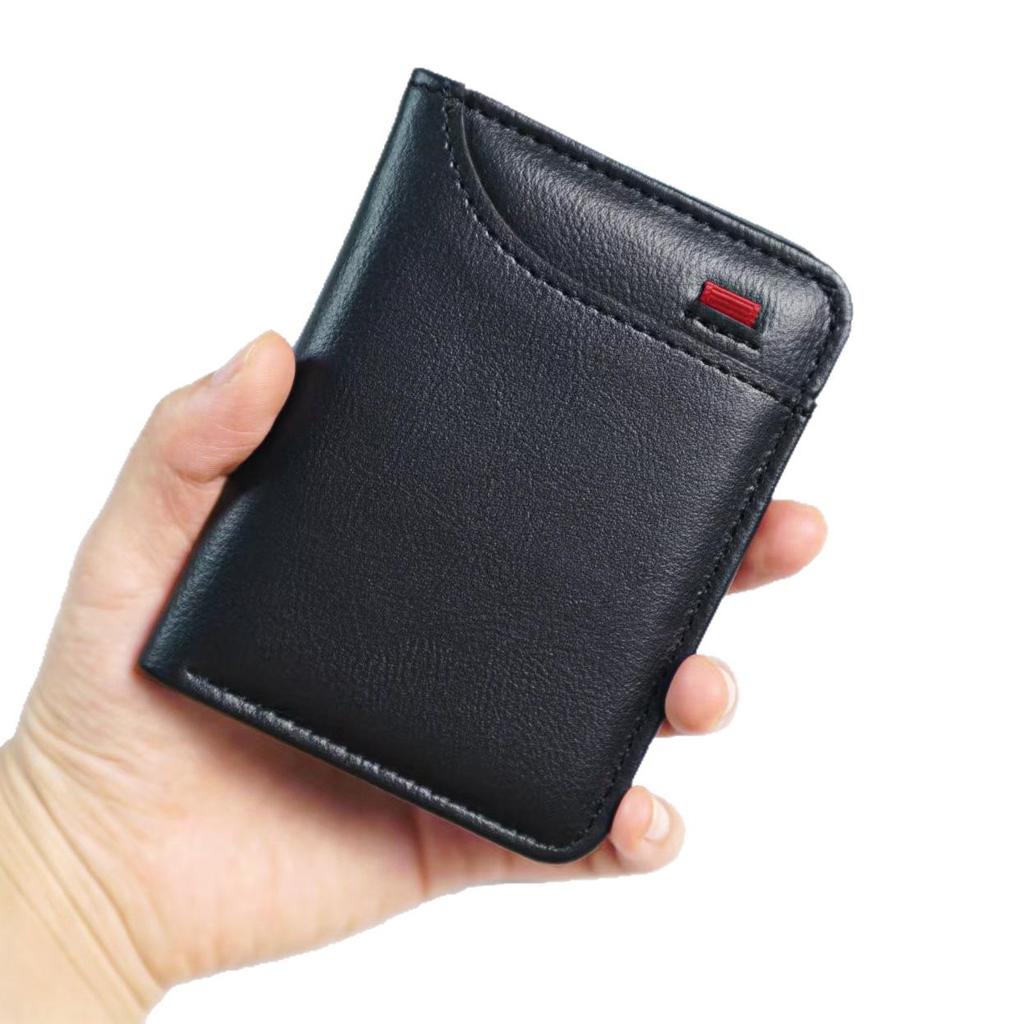 Cross-Border Multi-Slot Vertical ID Holder Men's Mini Wallet