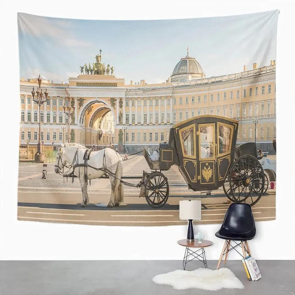 Princess Carriage Cartoon Tapestry Office Living Room Decoration Home Wall Tapestry