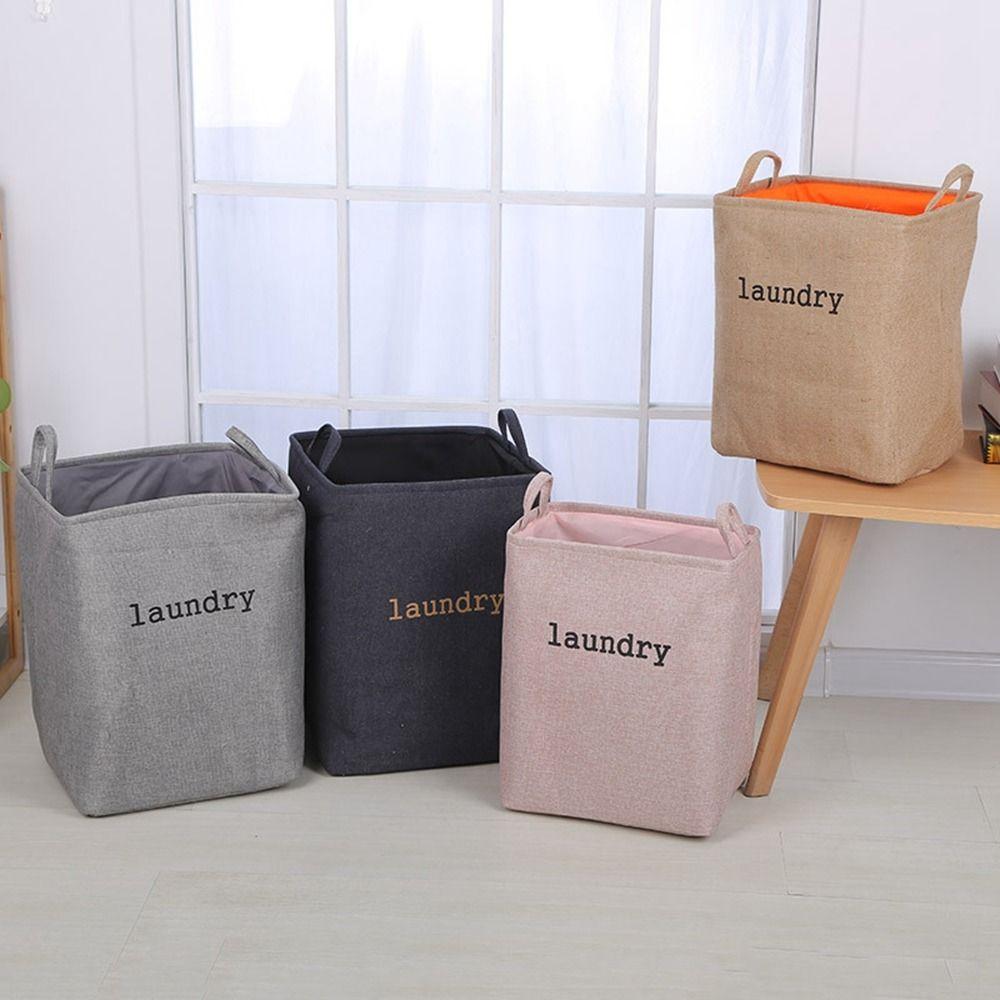 EVA Dirty Clothes Storage Basket Foldable Jute Clothes Storage Basket Toys Organizer  for Home