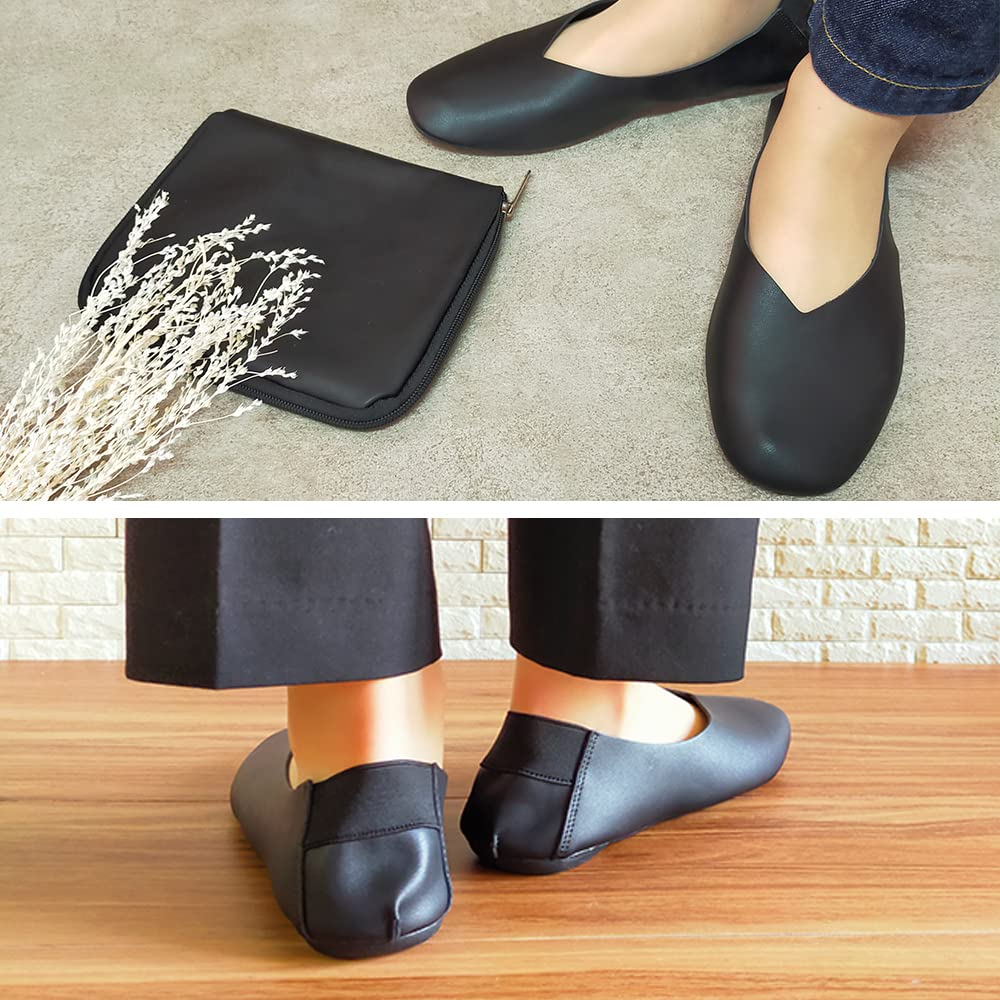 Le Plie Noie Portable Size M [PDPALAS & DECORELUONNOS] Slip-On, (Black)
