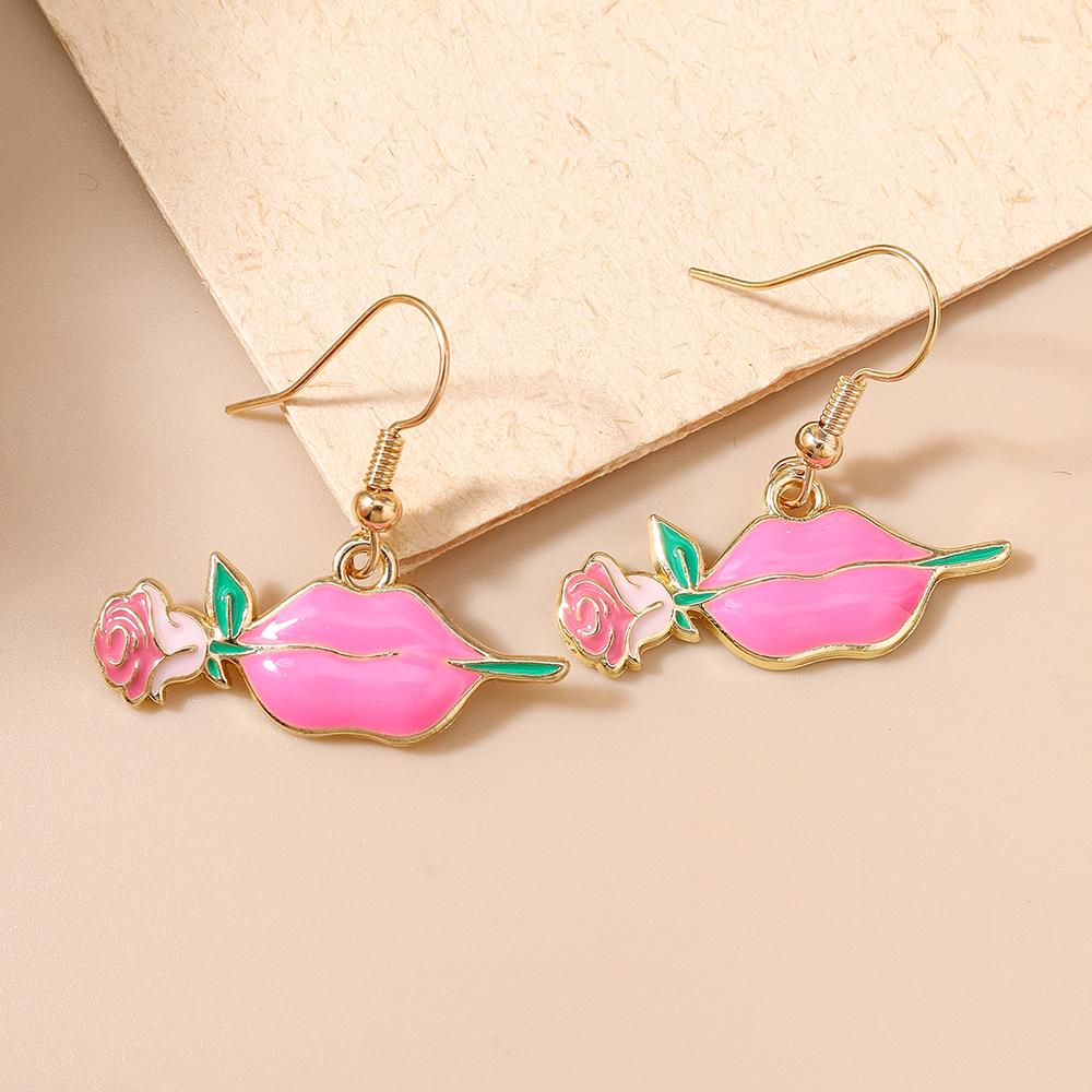 Schattige Emaille Liefdeshart Druppeloorbellen voor Dames Meisjes Letteroorbellen Valentijnsdag Feest Sieraden Cadeau