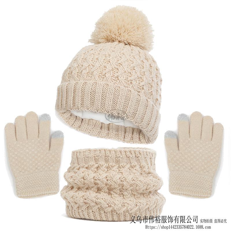 Dziecięcy Zimowy Ciepły Dzianinowy Zestaw Czapka z Pomponem Szalik Rękawiczki Zestaw 3 Szt. Lub Pojedyncza Czapka Beanie Wiatroodporna Ochrona Uszu Dla Chłopców Dziewczynek Zimna Pogoda Na Zewnątrz