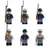 Military American Civil War Soldier Building Blocks Army Figures  Artillery Federal Infantry Cavalry Weapons Bricks Toys Kids