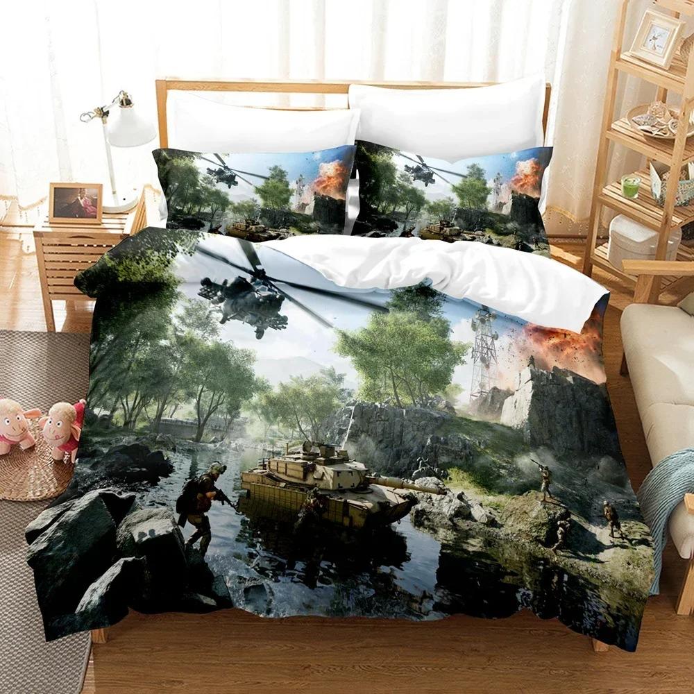 Comforter 3D Printed Battlefield 2042 Bedding Set Double Twin Full Queen King Adult Kids Bedclothes