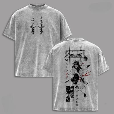 Choso Jujutsu Kaisen Clothing Men Women Manga T-shirts Vintage Washed T Shirt Casual Cotton Tee Harajuku Male Oversized Tshirt
