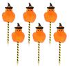 6x/Set Pompoms Ballpoint Pen 0.7mm Signature Pen Halloween Pen Smooth Writing Pen Stationery Supplies for Student