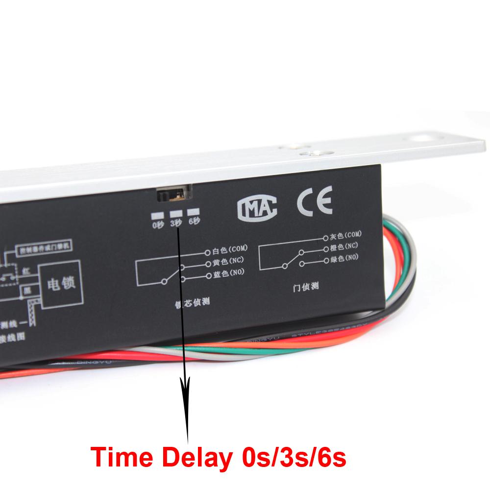 DC12V Electric Lock Magnetic NC/NO Output with Timer Mortise Door Lock Fail Safe fail Secure Bolt Mortise Door Lock