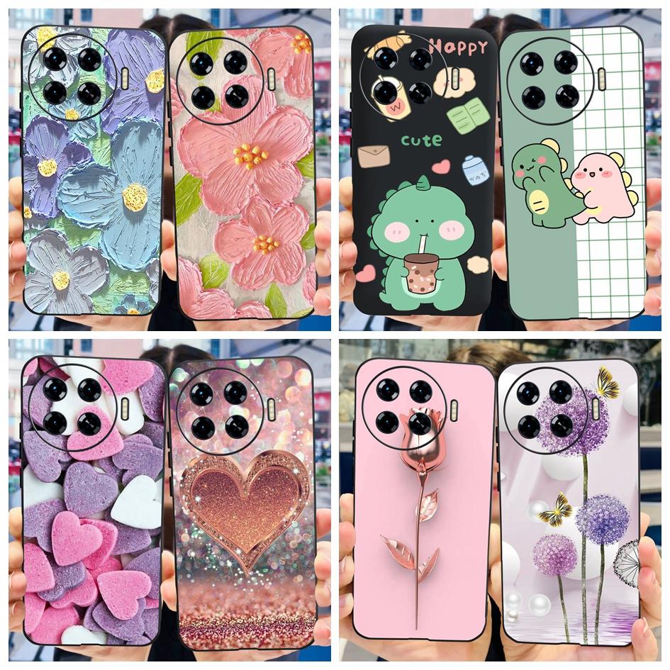 Für Tecno Spark 20 Pro+ KJ7 Hülle 2024 Süßes Herz Dinosaurier Cartoon Stoßfest Weiche Hülle Für Tecno Spark 20 Pro Plus Etui Funda