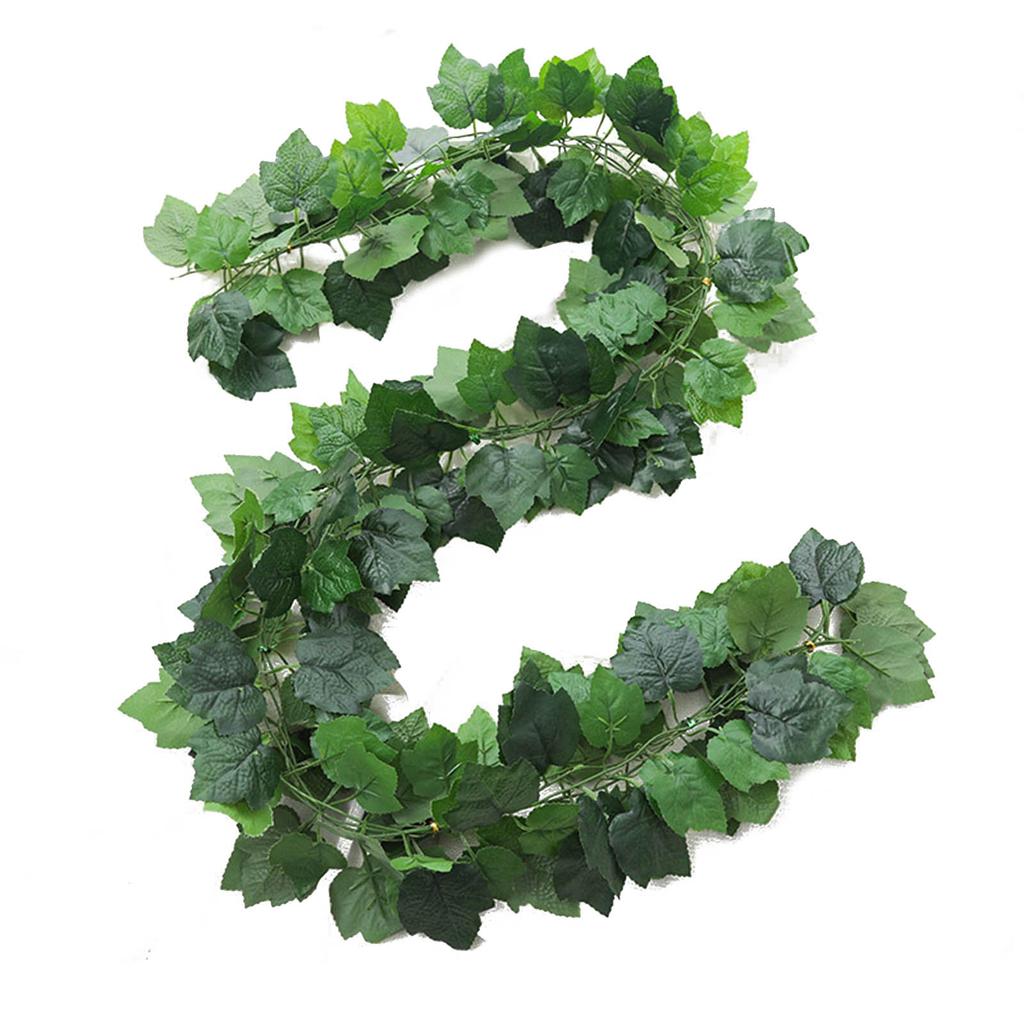 Versatile Ivy Leaf Garland Silk+Plastic Material Fake Vines for Swings, Balconies, and Wall Hangings