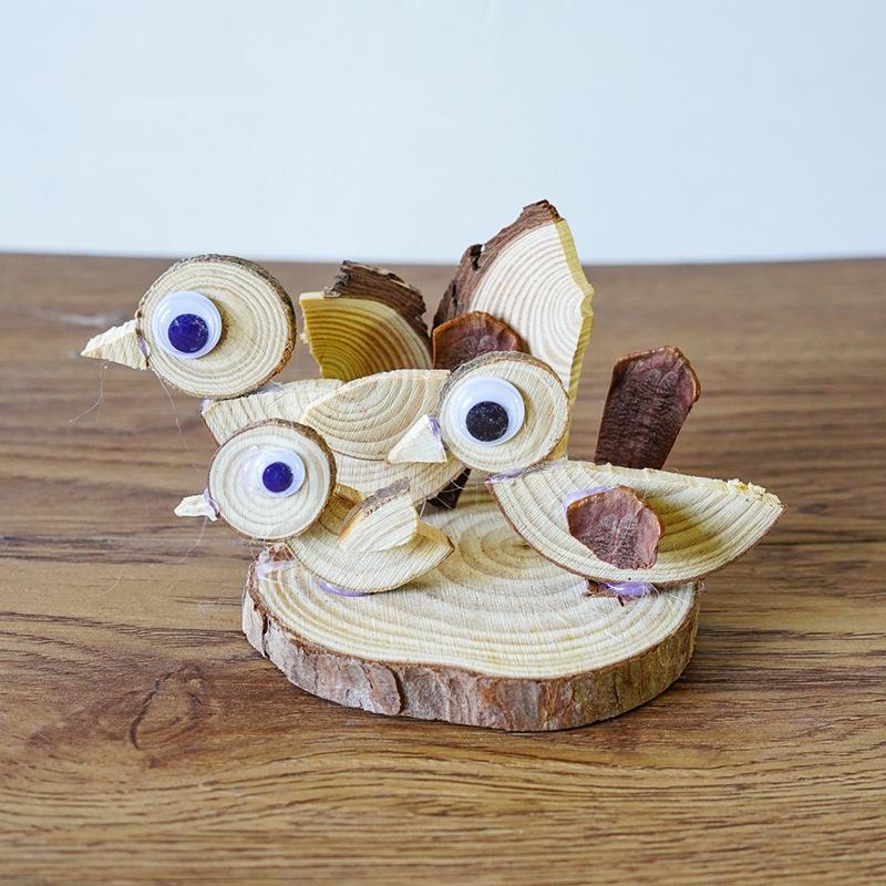 Handmade DIY Dried Flower Kit: Wood Chips, Branches, Pine Cones, Animals - Educational Parent-Child Creative Christmas Activity