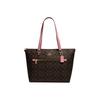 Galleria 32 Borsa Tote in Pelle con Stampa Monogramma Classico Donna Tono Marrone Scuro Rosa Polveroso 79609-IMRSH