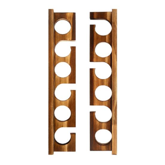 Yousheng 2Pcs Wall Mount Fishing Rod Holder with Mounting Screws Garage Horizontal Wooden Fishing Pole Display Storage Rack Organizer Stand Fishing