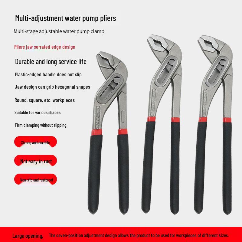 Adjustable Multifunctional Water Pump Pliers - 8, 10, 12 Inch