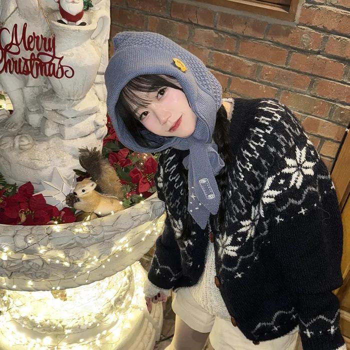 WXAC024 Yakiimo Knit Balaclava (BLUE)