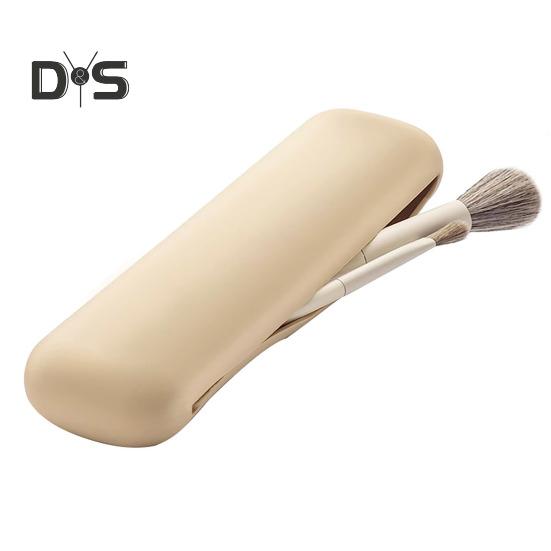 Aufbewahrungstasche für Make-up-Pinsel, staubdichtes Design, wasserabweisend, kompakte Kosmetiktasche aus Silikon, Aufbewahrungs-Organizer