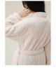 Women's Long Flannel Fleece Bathrobe - Thick, Warm, Plus-Size Velvet Robe for Autumn & Winter