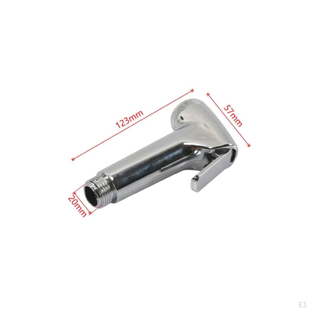 Toilet Rinse Sprayer Head Chrome Handheld TriggerStyle Spray Hose for Campers,